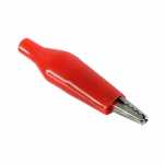 Garra clipe jacaré 35mm 5A com isolação vermelha para bateria