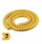 Número 7 - Pacote anilha gravada identificador marcador de fios e cabos 0.75mm até 4mm