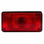 Lanterna traseira retângular vermelha LED 12V 151x76mm lado direito com suporte Maxion máquinas