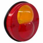 Lanterna traseira redonda bicolor com retrorrefletor Ø 125 mm lado direito/esquerdo universal