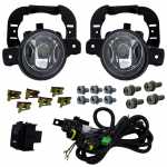 Kit farol auxiliar de milha (longo alcance) com lente de vidro para lâmpada H11 com botão interruptor e chicote Nissan March