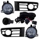 Kit farol auxiliar de milha (longo alcance) com lente de vidro para lâmpada HB4 com botão interruptor moldura e chicote Volkswagen Polo 2007-2009