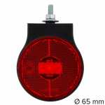 Lanterna lateral LED bivolt redonda com haste e cabos lado esquerdo/direito universal