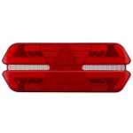 Lanterna traseira bicolor Triplo X LED bivolt com triângulo retrorrefletor lado esquerdo universal