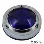 Lanterna lateral azul cromada com soquete interno lado esquerdo/direito universal