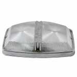 Lanterna traseira canoa cristal com aro cromado lado esquerdo/direito universal