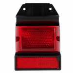 Lanterna delimitadora lateral vermelha com retrorrefletor e suporte lado esquerdo/direito universal