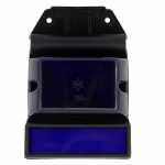 Lanterna delimitadora lateral azul com retrorrefletor e suporte lado esquerdo/direito universal