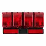 Conjunto de lanternas traseiras vermelhas com retrorrefletor lado esquerdo/direito universal