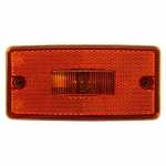 Lanterna lateral âmbar com lente refletora e soquete externo lado esquerdo/direito universal