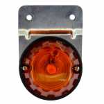 Lanterna delimitadora lateral âmbar pudim com suporte lado esquerdo/direito universal