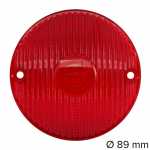 Lente para lanterna traseira vermelha redonda lado esquerdo/direito universal