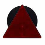 Triângulo retrorrefletor vermelho para adaptação nos conjuntos traseiros Randon