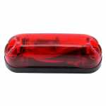 Lanterna delimitadora vermelha 85 mm x 25 mm de acrílico para lâmpada torpedo universal