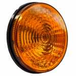 Lanterna traseira âmbar metalizada redonda Ø 124 mm lado esquerdo/direito Randon carrocerias