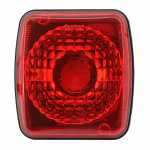 Lanterna traseira vermelha metalizada retangular lado esquerdo/direito Guerra carrocerias