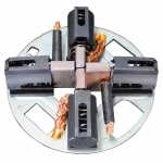 Porta-escovas 24V 6 x 22 x 17.5 mm para motor de partida Bosch Ford Cargo eletrônico Mercedes-Benz