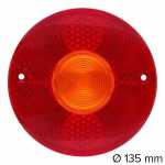 Lente bicolor lado esquerdo/direito para lanterna traseira redonda (olho de boi) Mercedes-Benz 1111 1113 1213 1313 1316 608