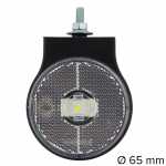 Lanterna lateral LED bivolt redonda com haste e cabos lado esquerdo/direito universal